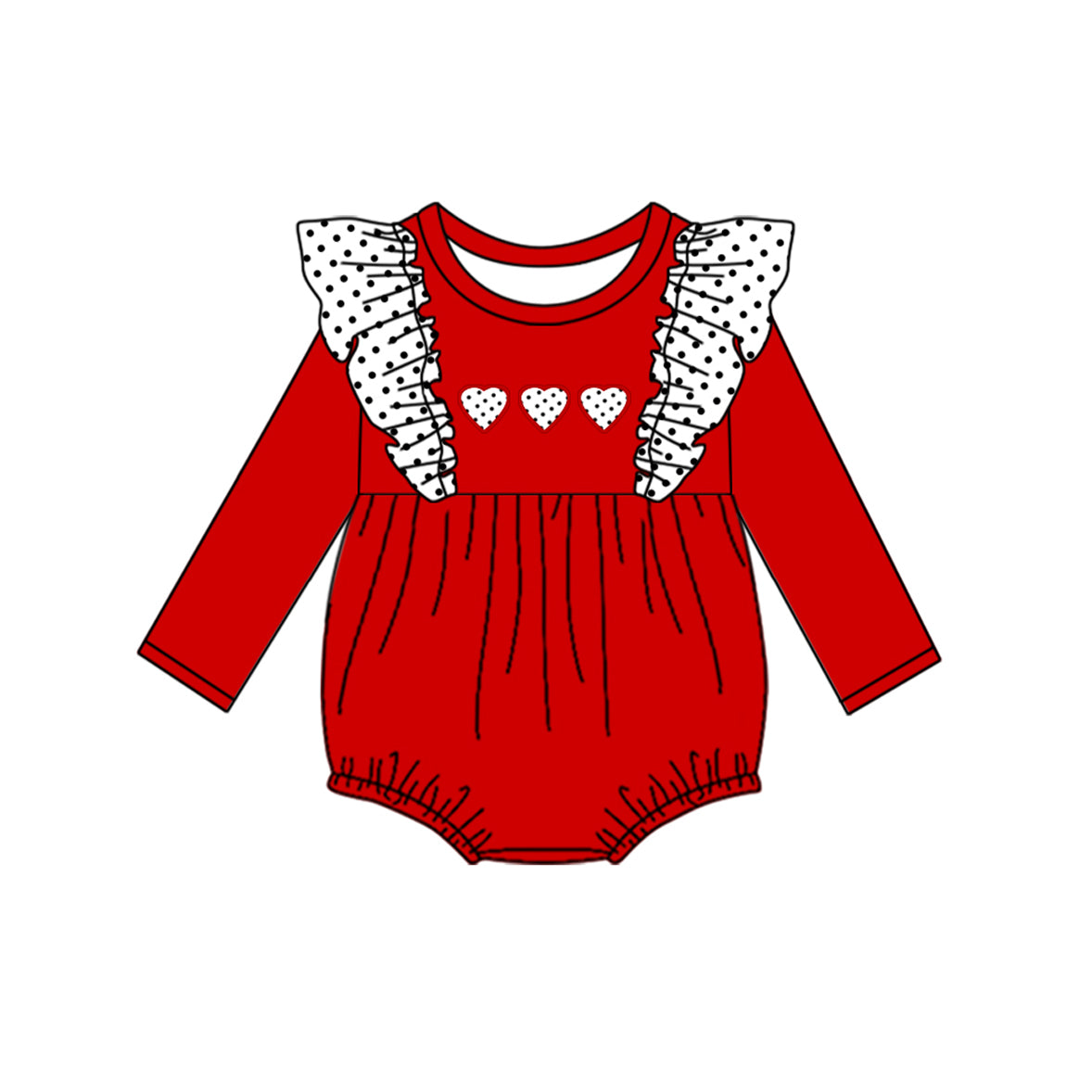 LR2147 red Valentine's Day love baby clothes girl romper 202411 preorder sibling
