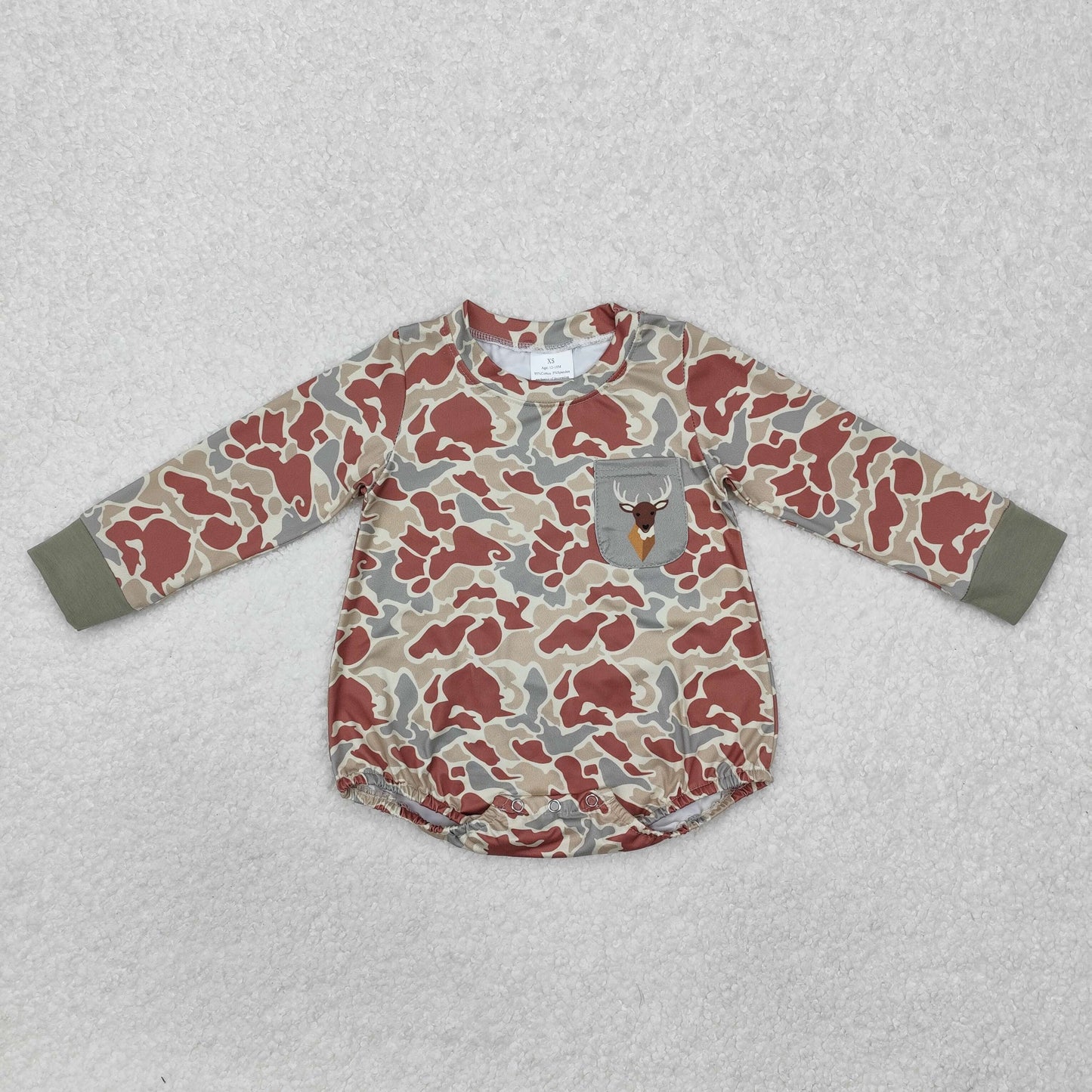 LR2170 Deer camo boy western romper 202501 RTS