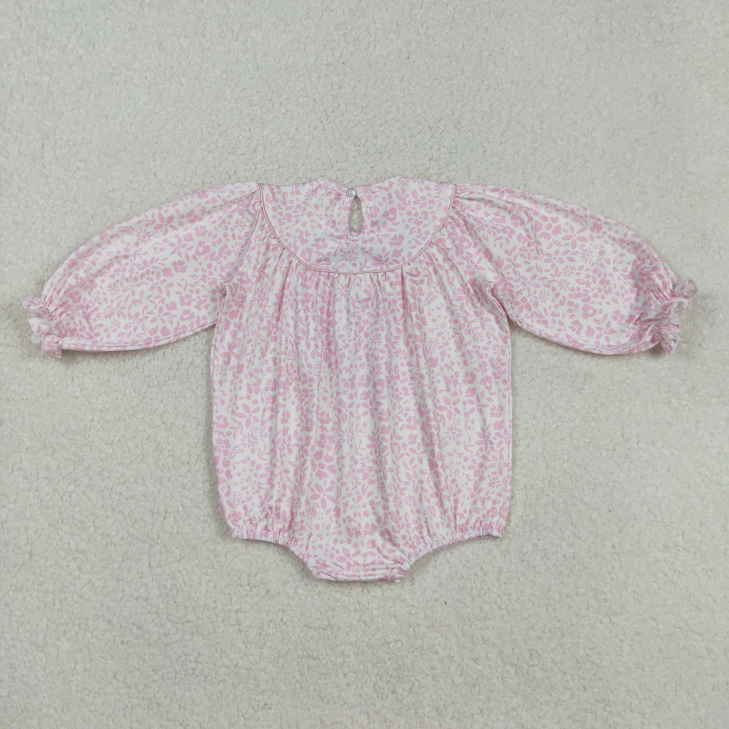 LR2184 Thankful turkey smocked girl romper 202508 RTS