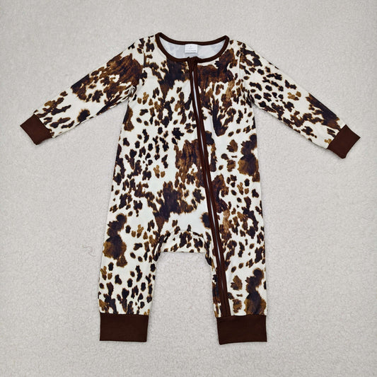 LR2189 Boy leopard cow western boy summer romper 202504 RTS