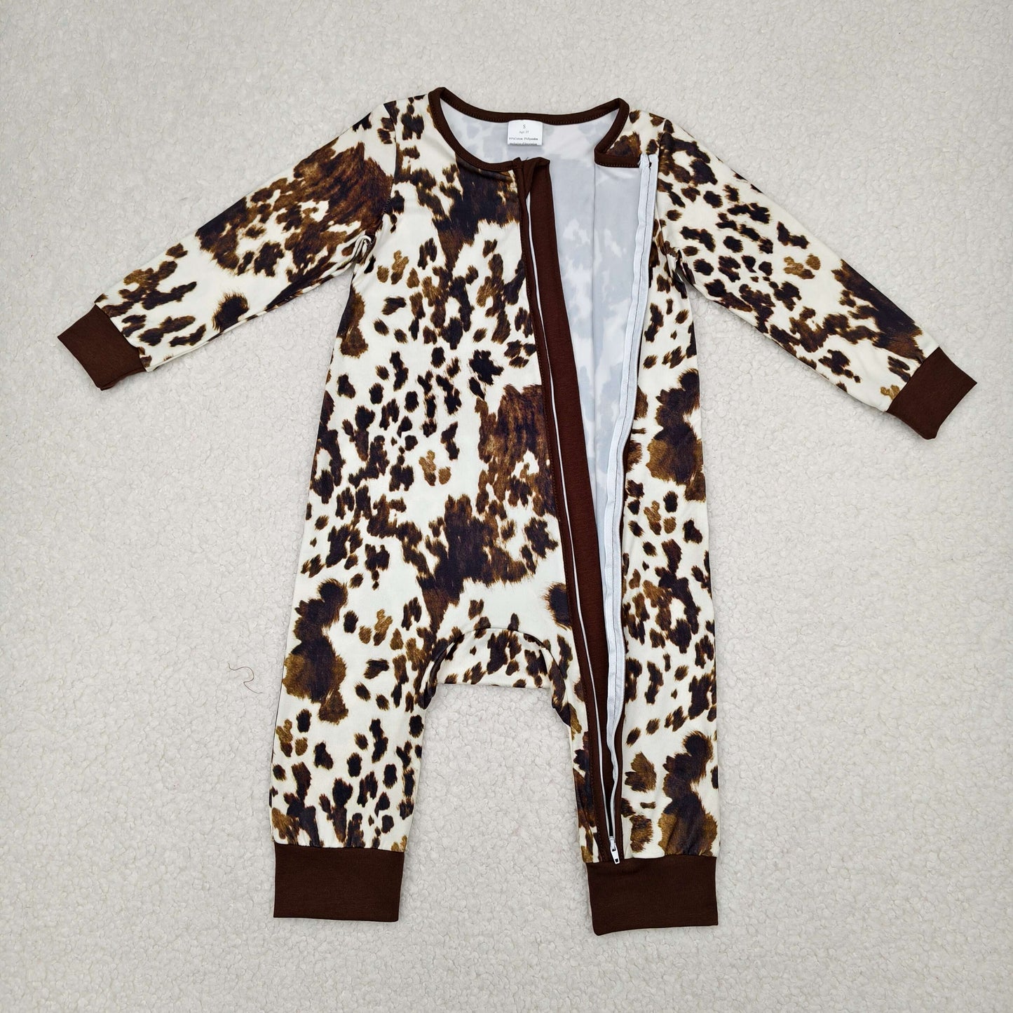 LR2189 Boy leopard cow western boy summer romper 202504 RTS