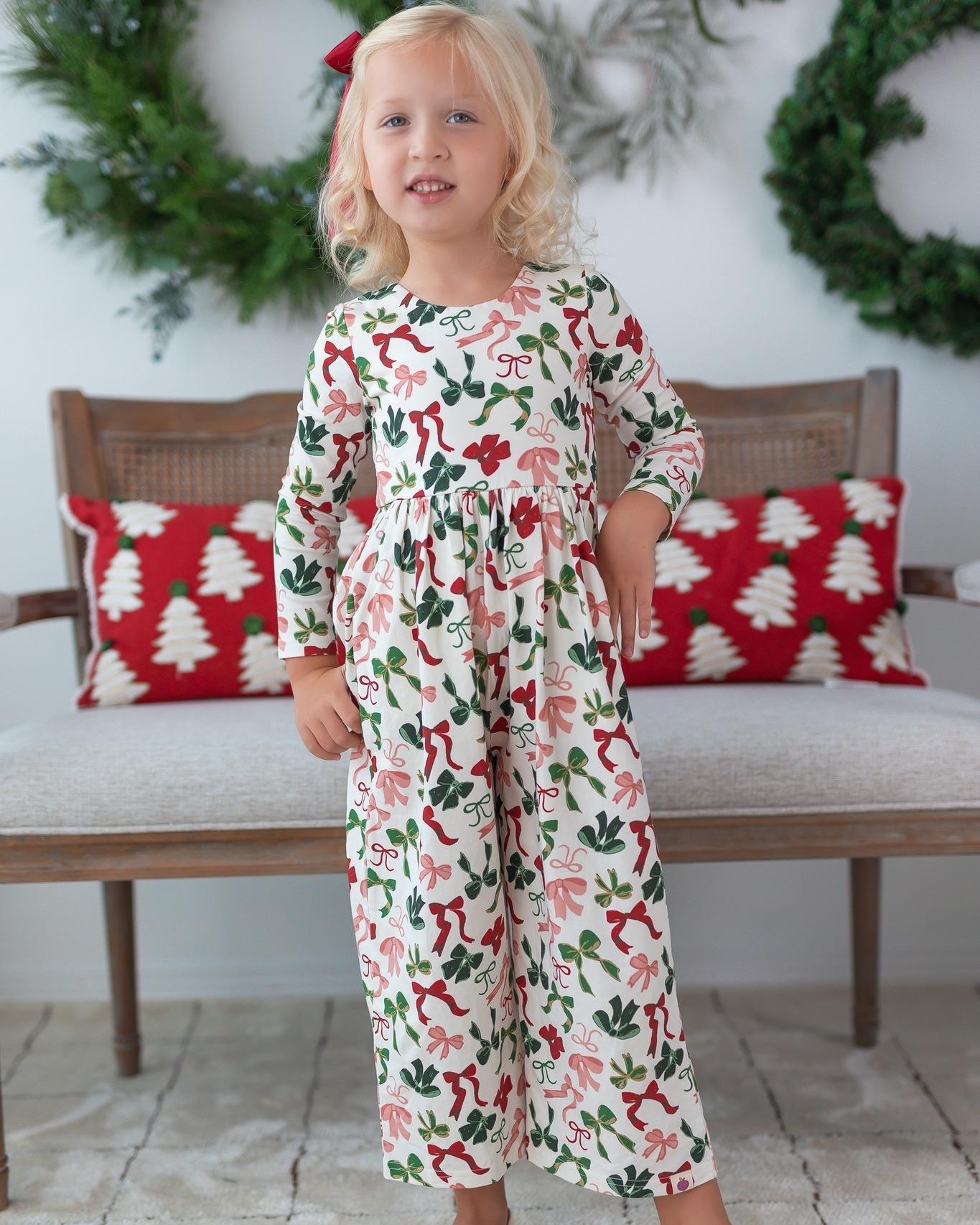 LR2192 Christmas girl jumpsuit overall 202507 RTS
