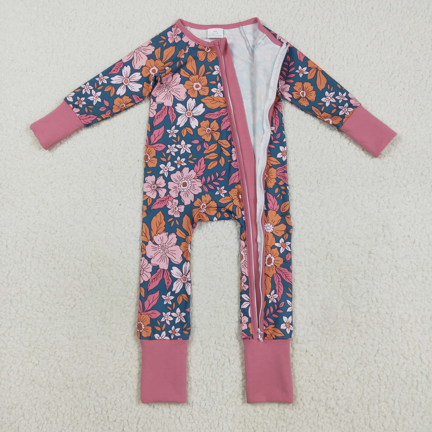 LR2244 flowers girl summer romper 202508 RTS
