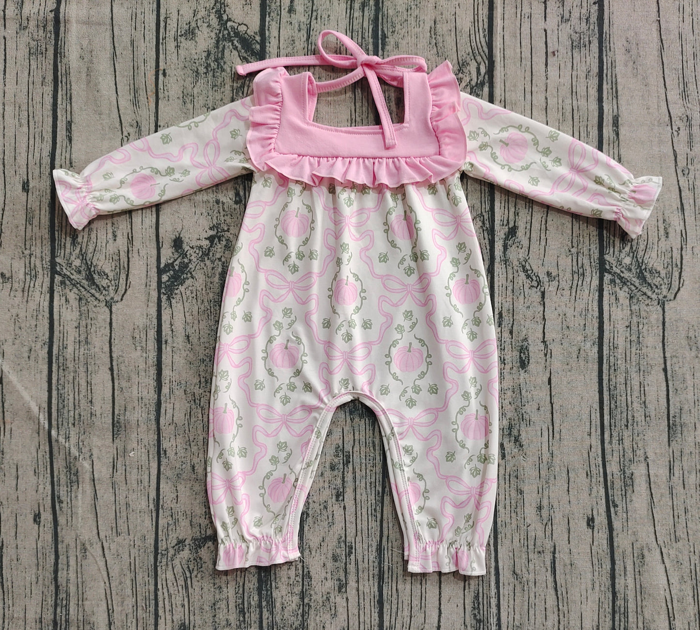 LR2255 pumpkin Halloween girl summer romper 202506 preorder