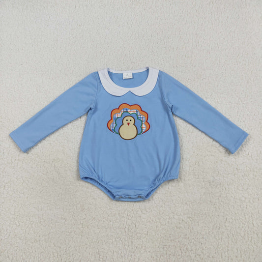 LR2261 embroidery  Thankful boy summer romper 202507 RTS