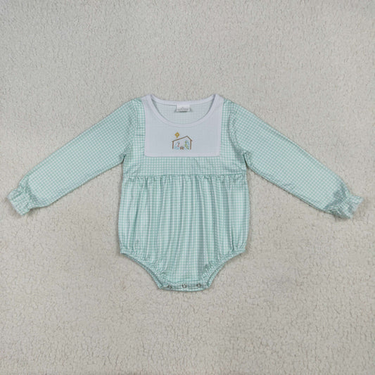 LR2265 embroidery thankful  girl summer romper 202507 RTS