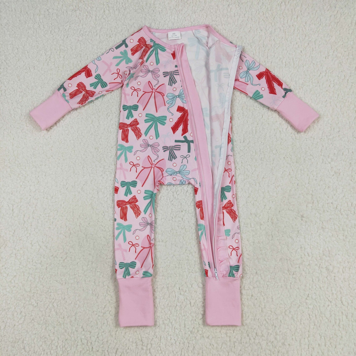 LR2266 bow girl summer romper 202507 RTS