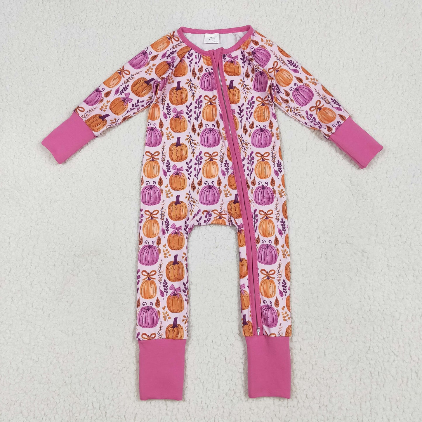 LR2270 pumpkin Halloween girl summer romper 202506 RTS