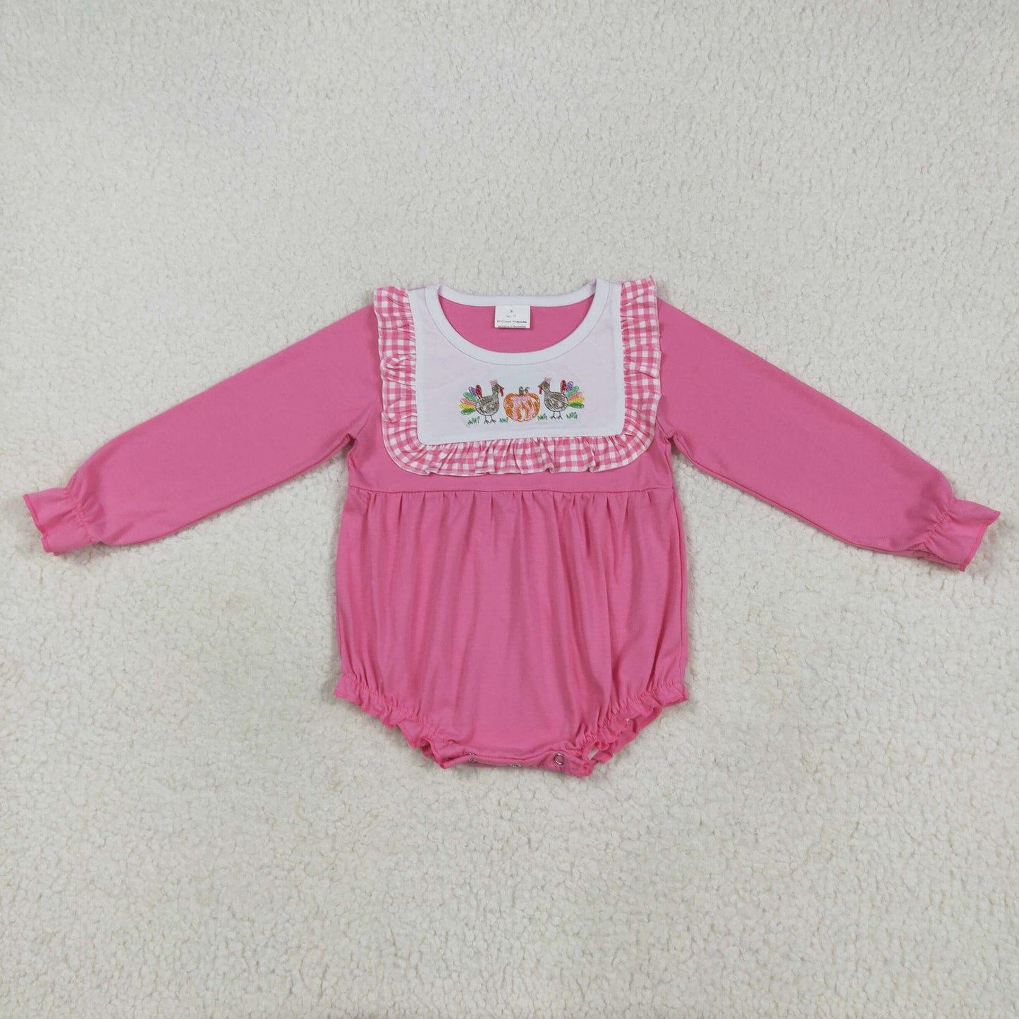 LR2287 embroidery Halloween pumpkin girl summer romper 202507 RTS