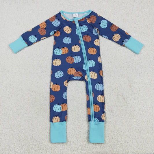 LR2364 pumpkin Halloween girl summer romper 202507  RTS