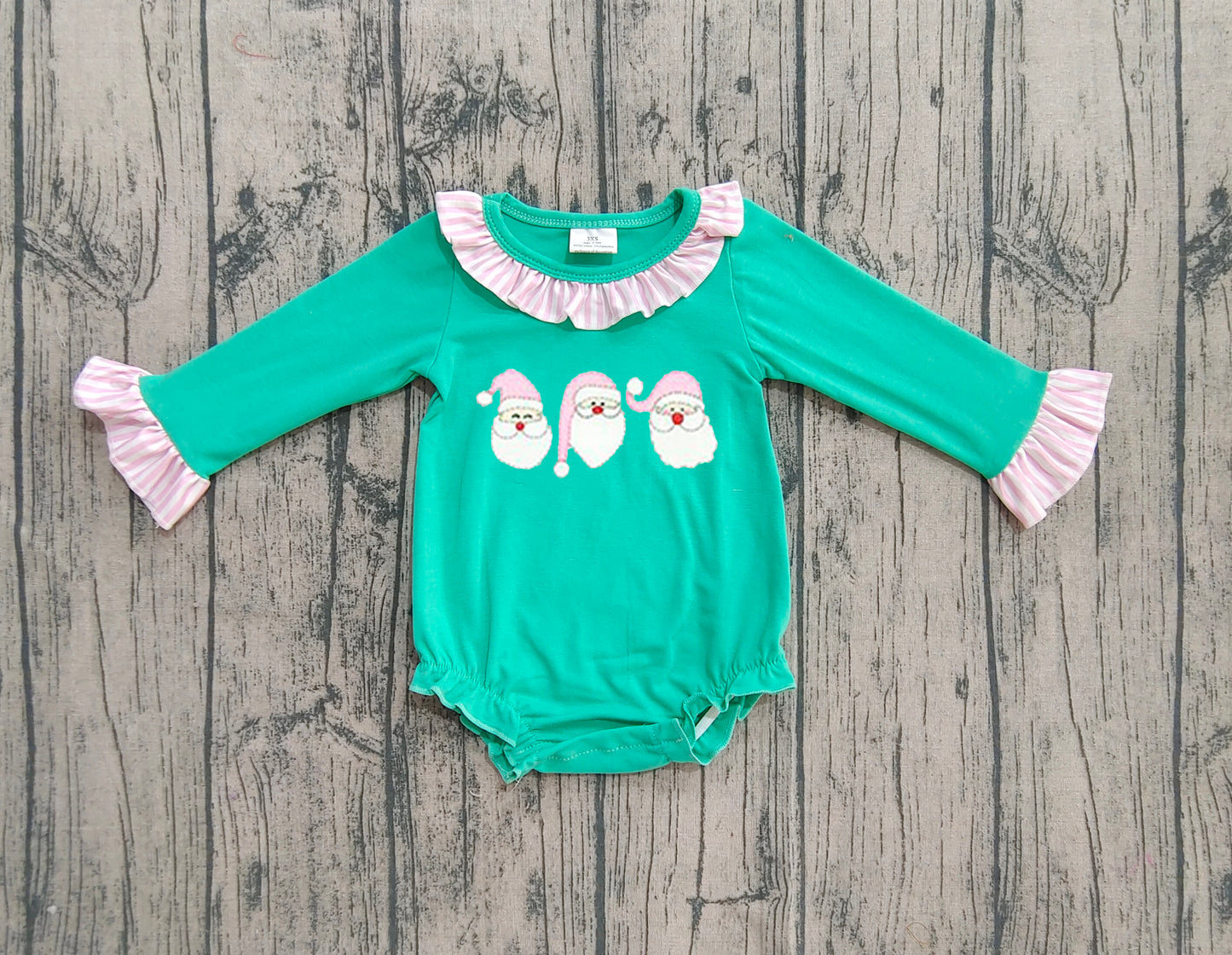 LR2411 embroidery Christmas girl summer romper 202507 preorder