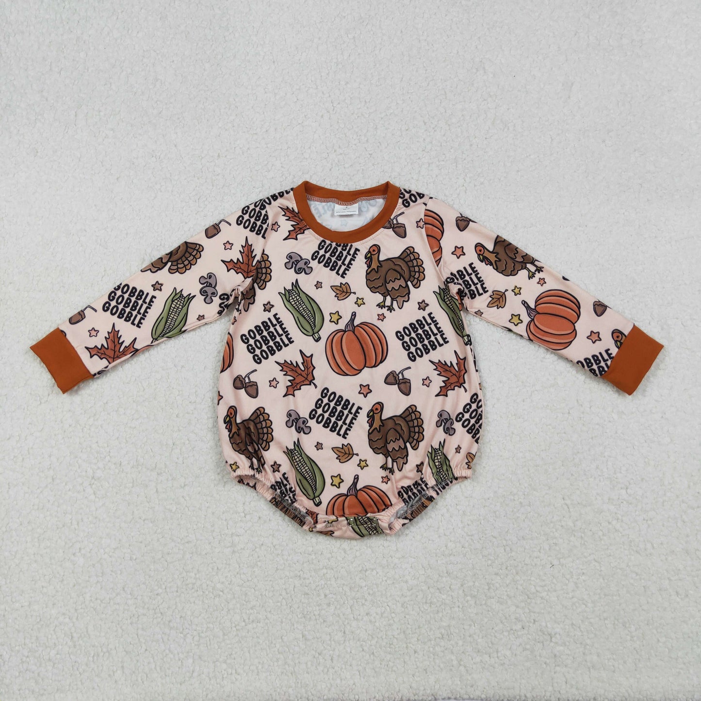 LR2447 turkey thanksgiving western kids boy romper 202509 RTS