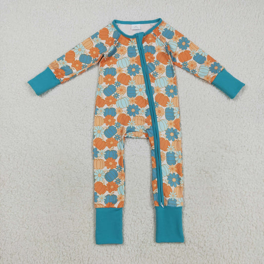 LR2461 pumpkin Halloween girl summer romper 202508 RTS