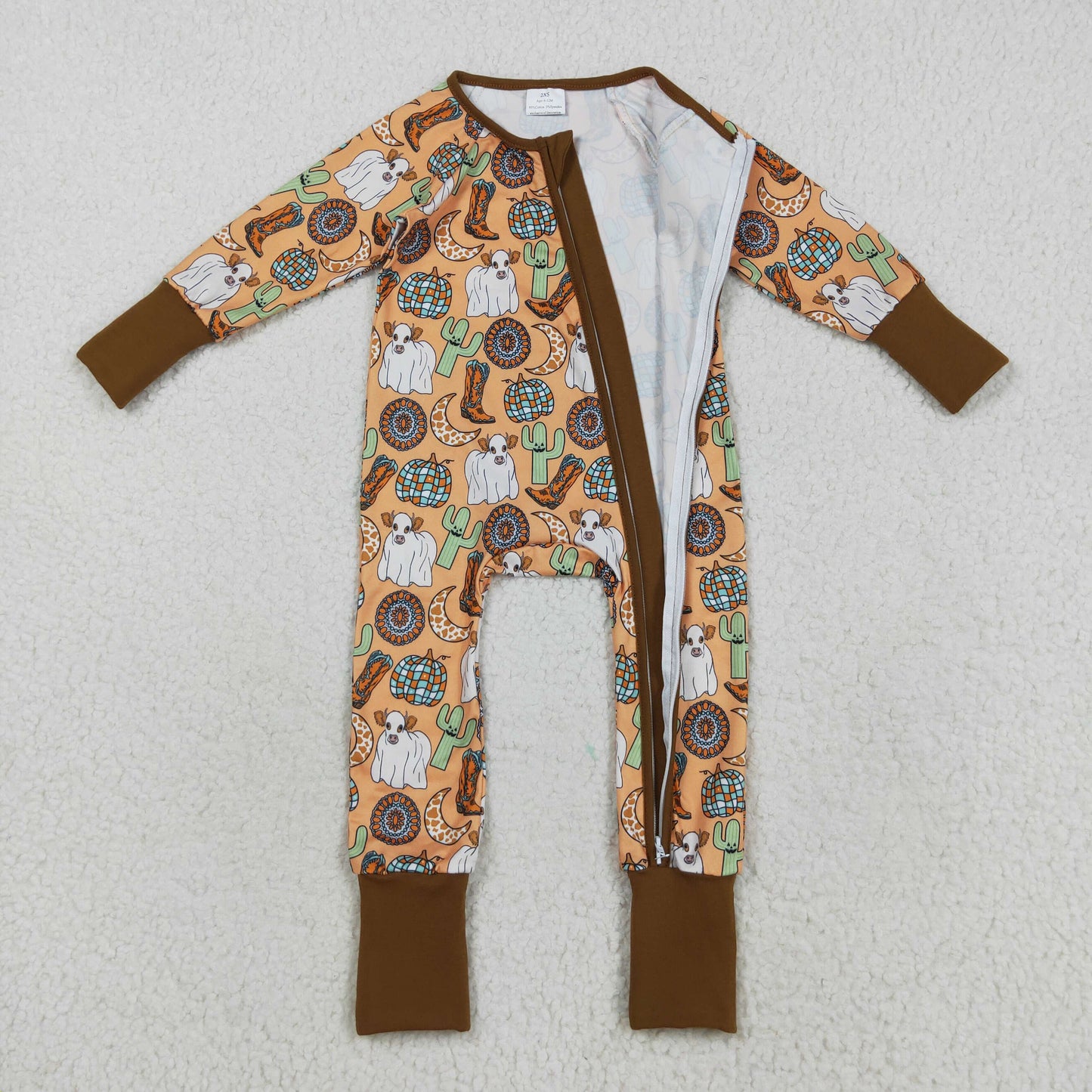LR2463 boots cow Halloween boy summer romper 202508 RTS