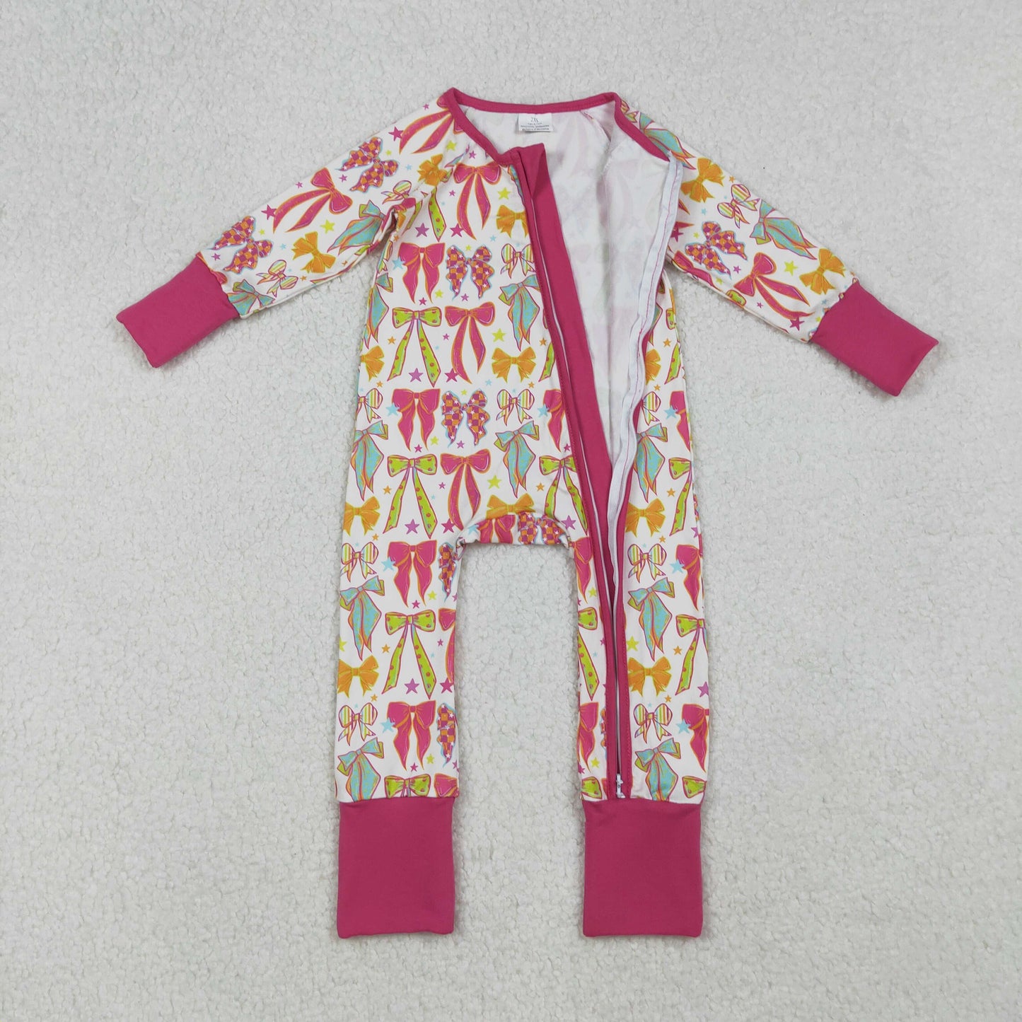 LR2468 bow Christmas summer girl romper 202508 preorder