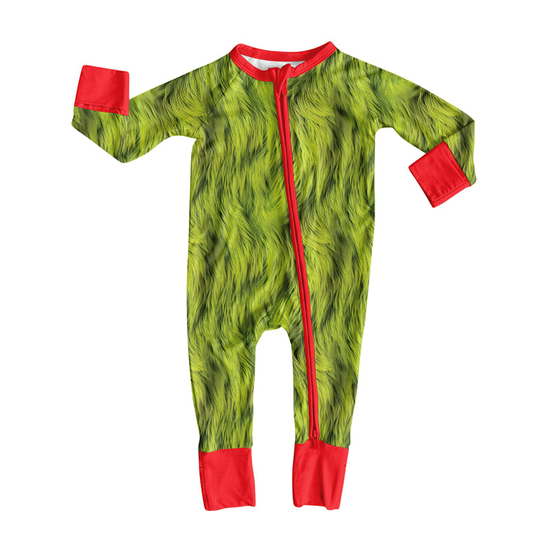 LR2498 Grinch Christmas girl summer romper 202507 preorder