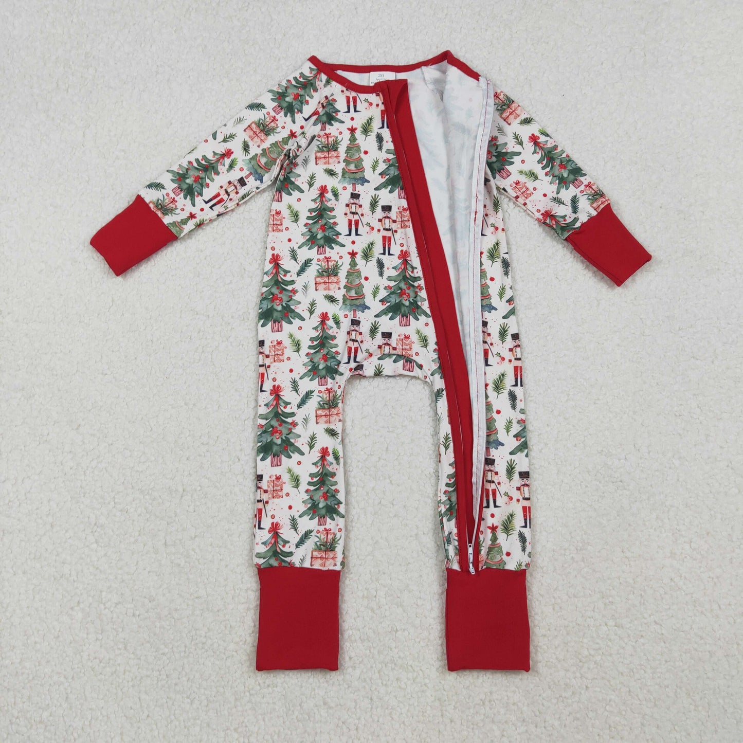 LR2507 Christmas tree Santa girl boy summer romper 202509 RTS