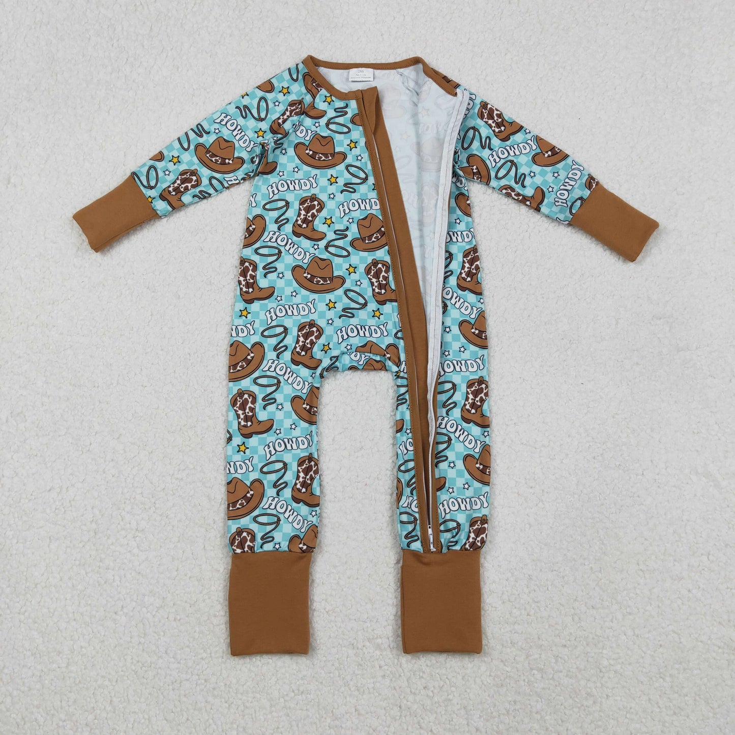 LR2517 howdy boy summer romper 202509 RTS
