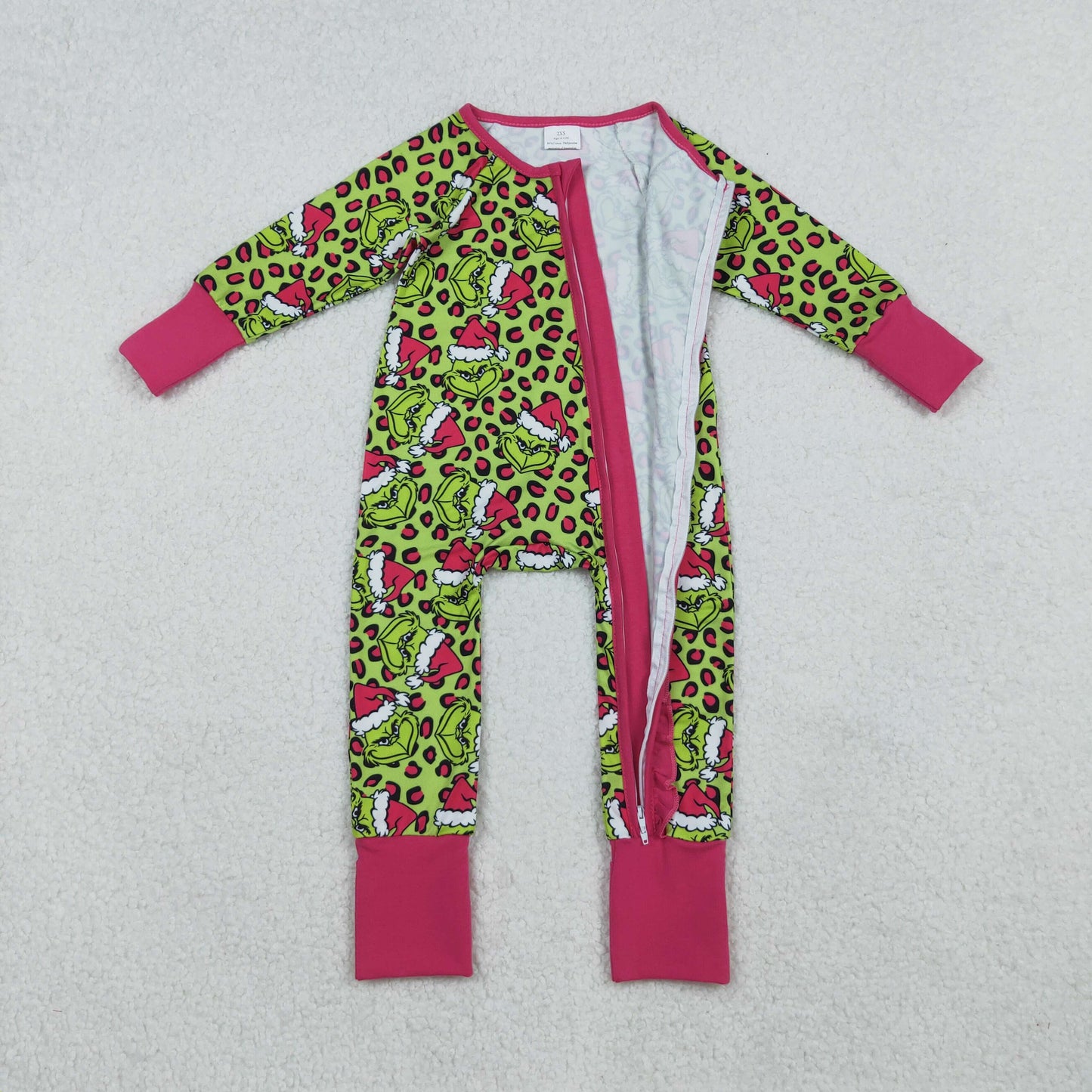 LR2520 CHristmas ginch boy romper 202510 RTS sibling