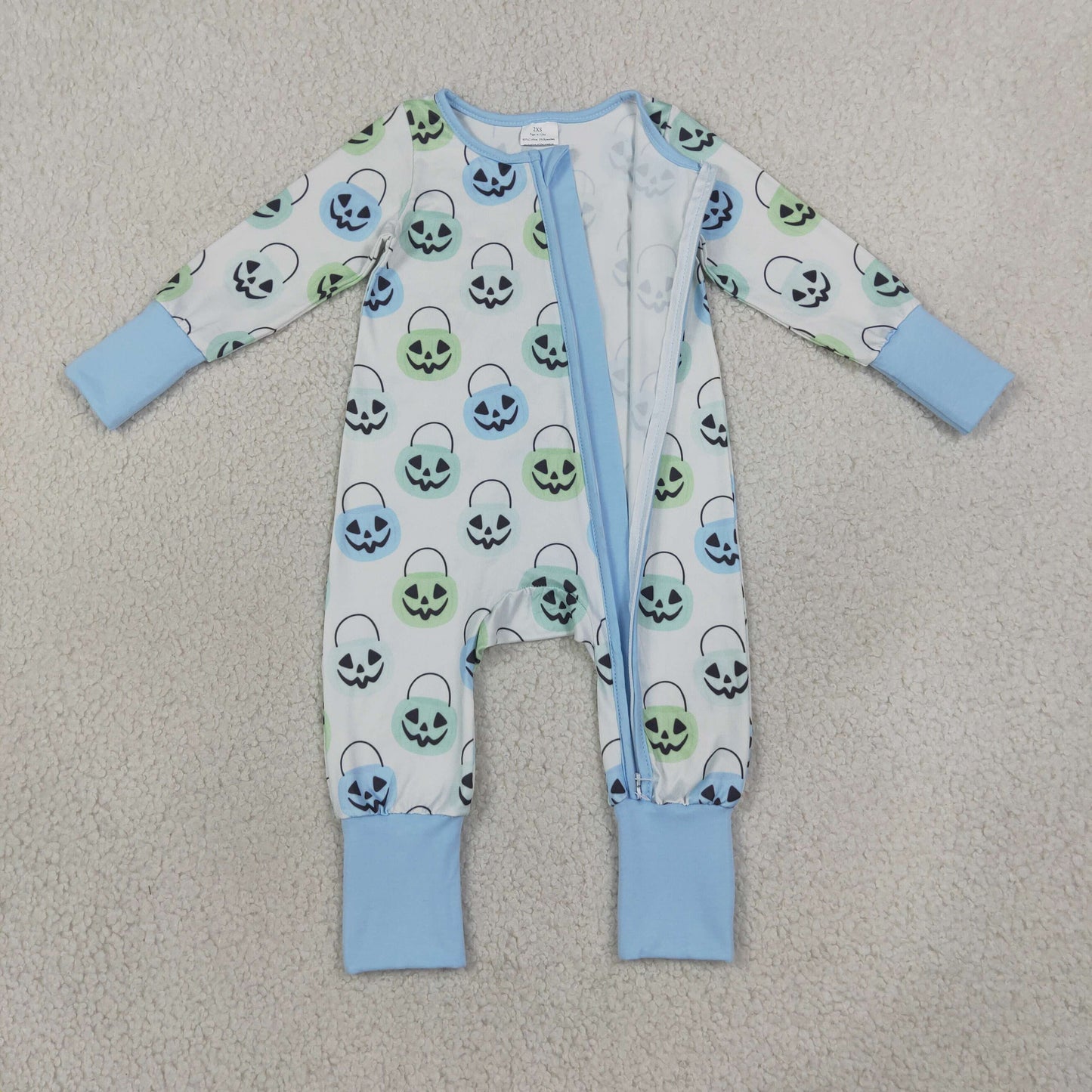 LR2534 Halloween pumpkin boy summer romper 202608 RTS