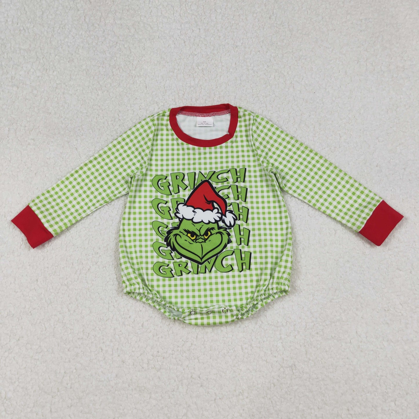 LR2555  Christmas Grinch boy summer romper 202509 RTS