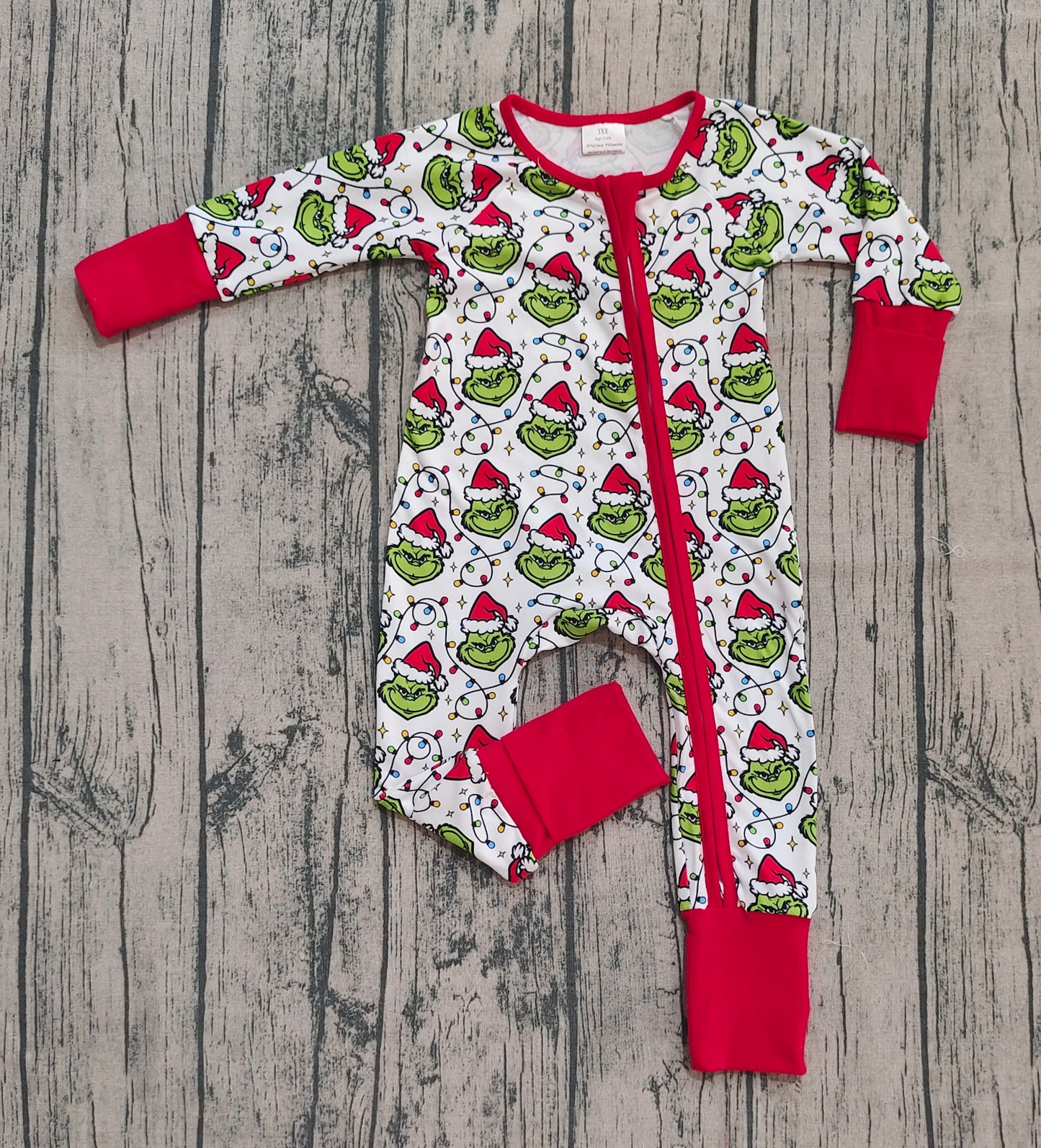 LR2574 Christmas grinch boy summer romper 202508 preorder