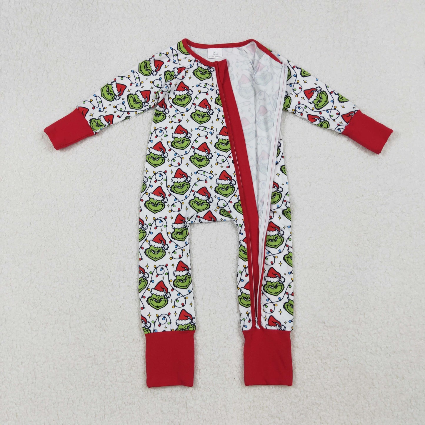 LR2574 Christmas grinch boy summer romper 202509 RTS
