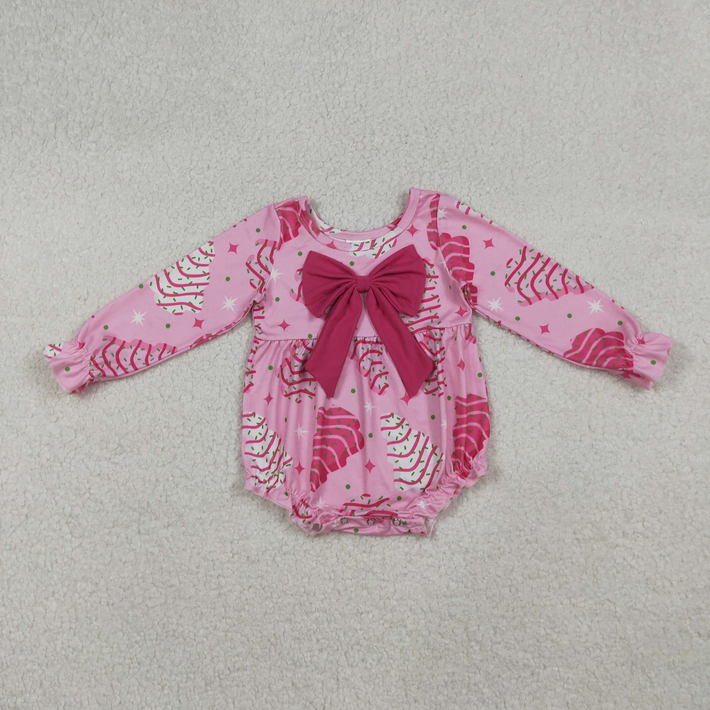 LR2586 Christmas tree girl summer romper 202509 RTS