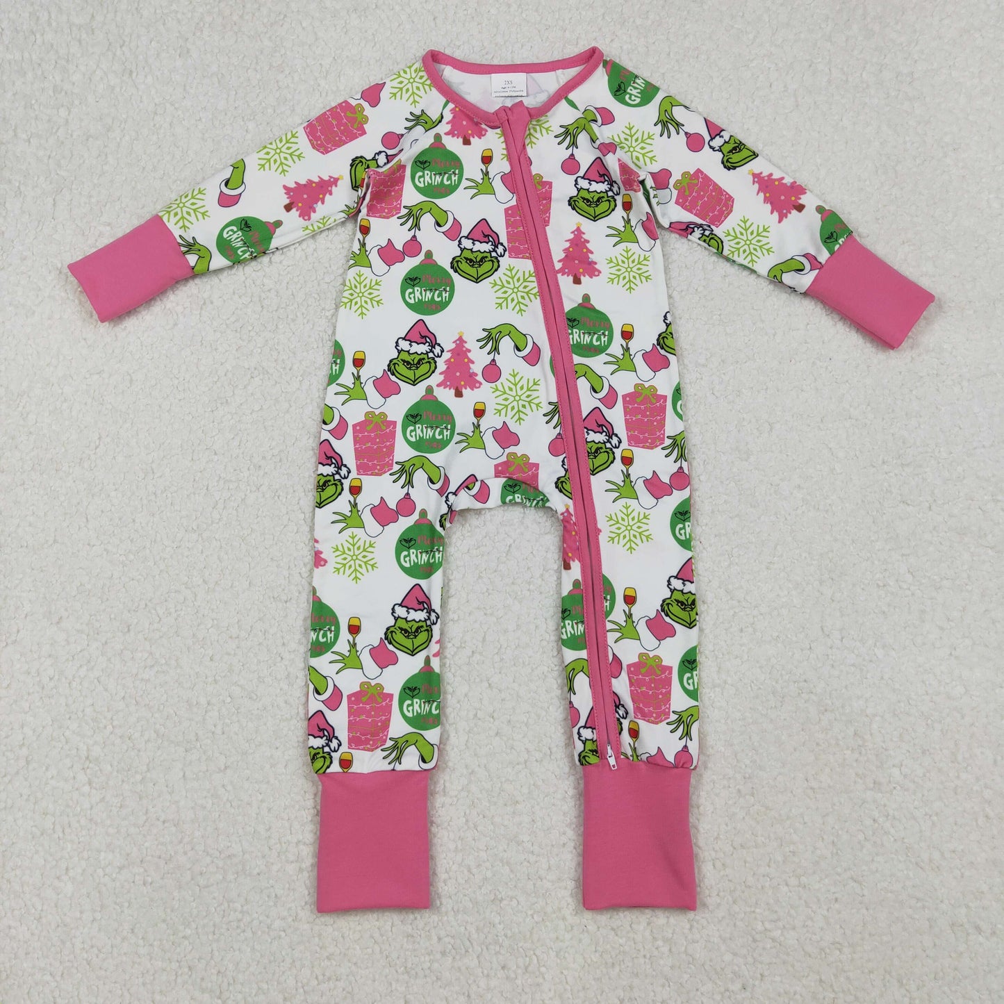 LR2588 Christmas grinch girl summer romper 202509 RTS