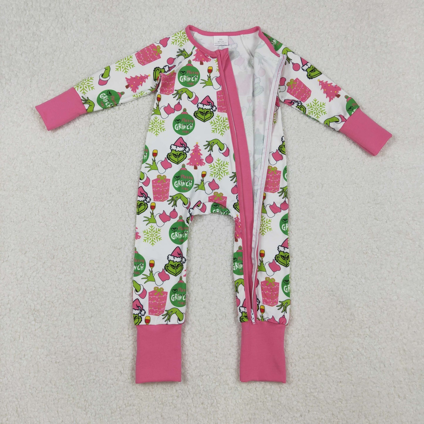 LR2588 Christmas grinch girl summer romper 202509 RTS