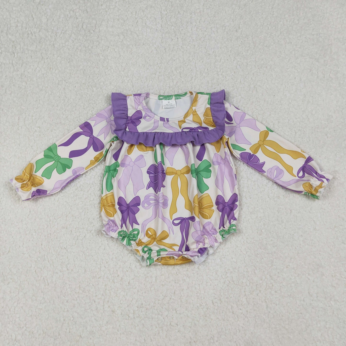LR2642 Christmas bow western girl boy summer romper 202509 RTS