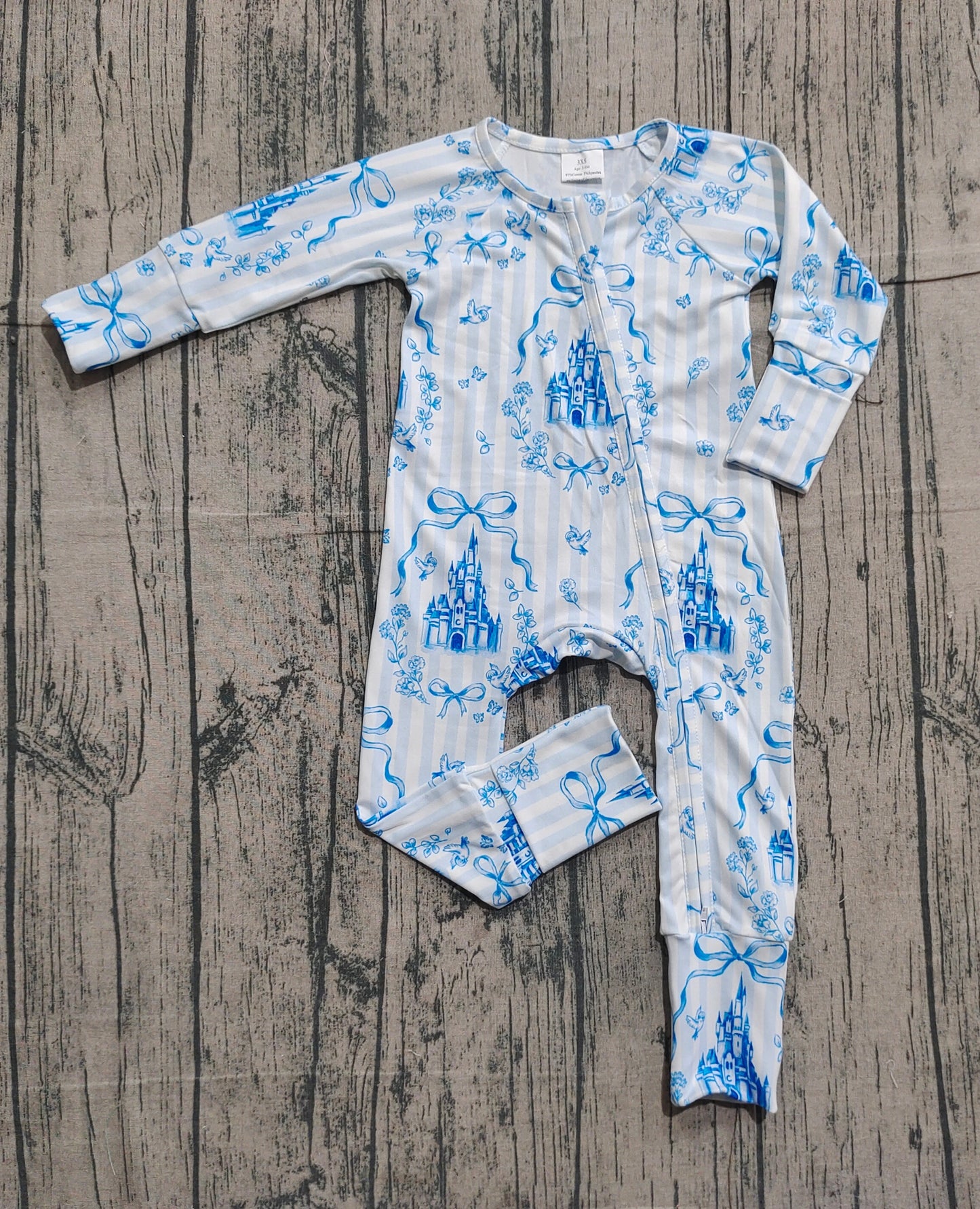 LR2661 princess blue cartoon girl summer romper 202511 preorder