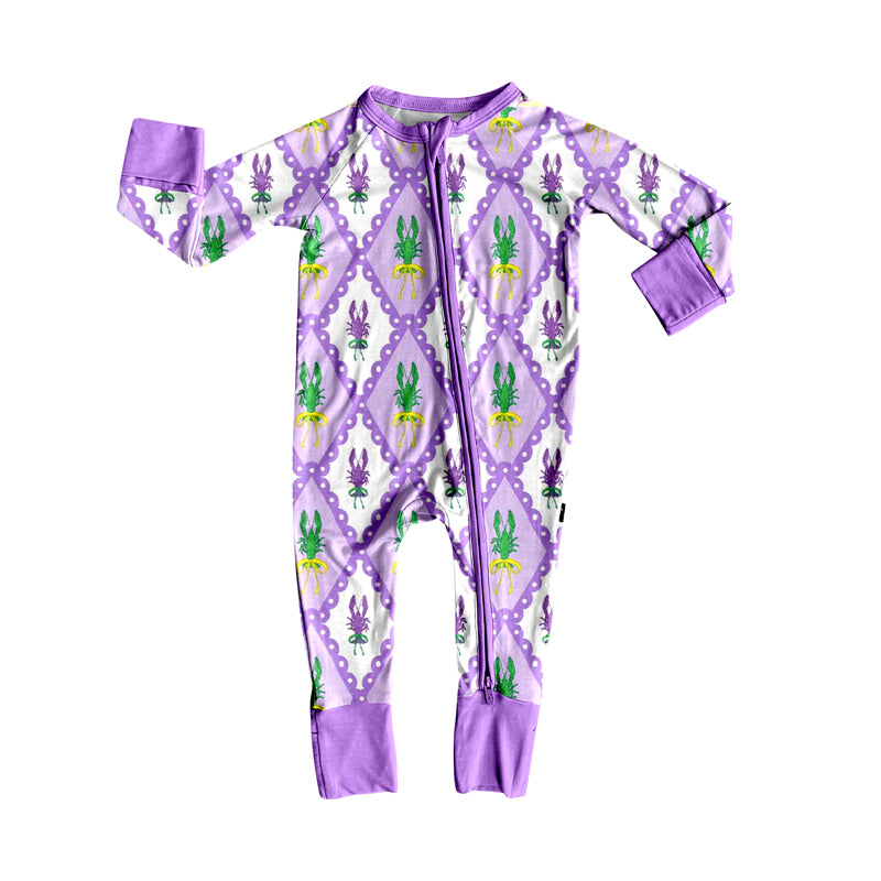 LR2667 Mardi Gras girl summer romper 202509 preorder