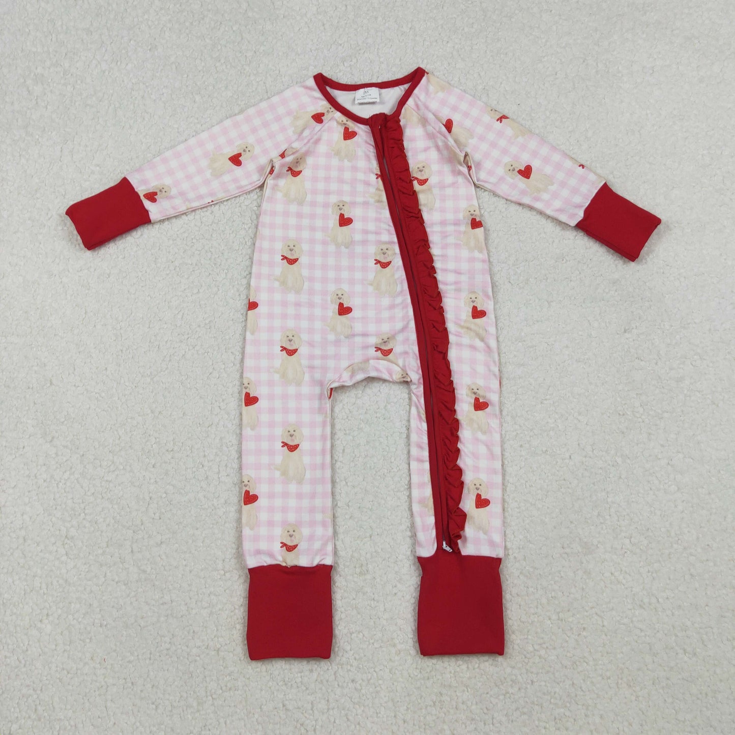 LR2681 Christmas dog girl summer romper 202510 RTS