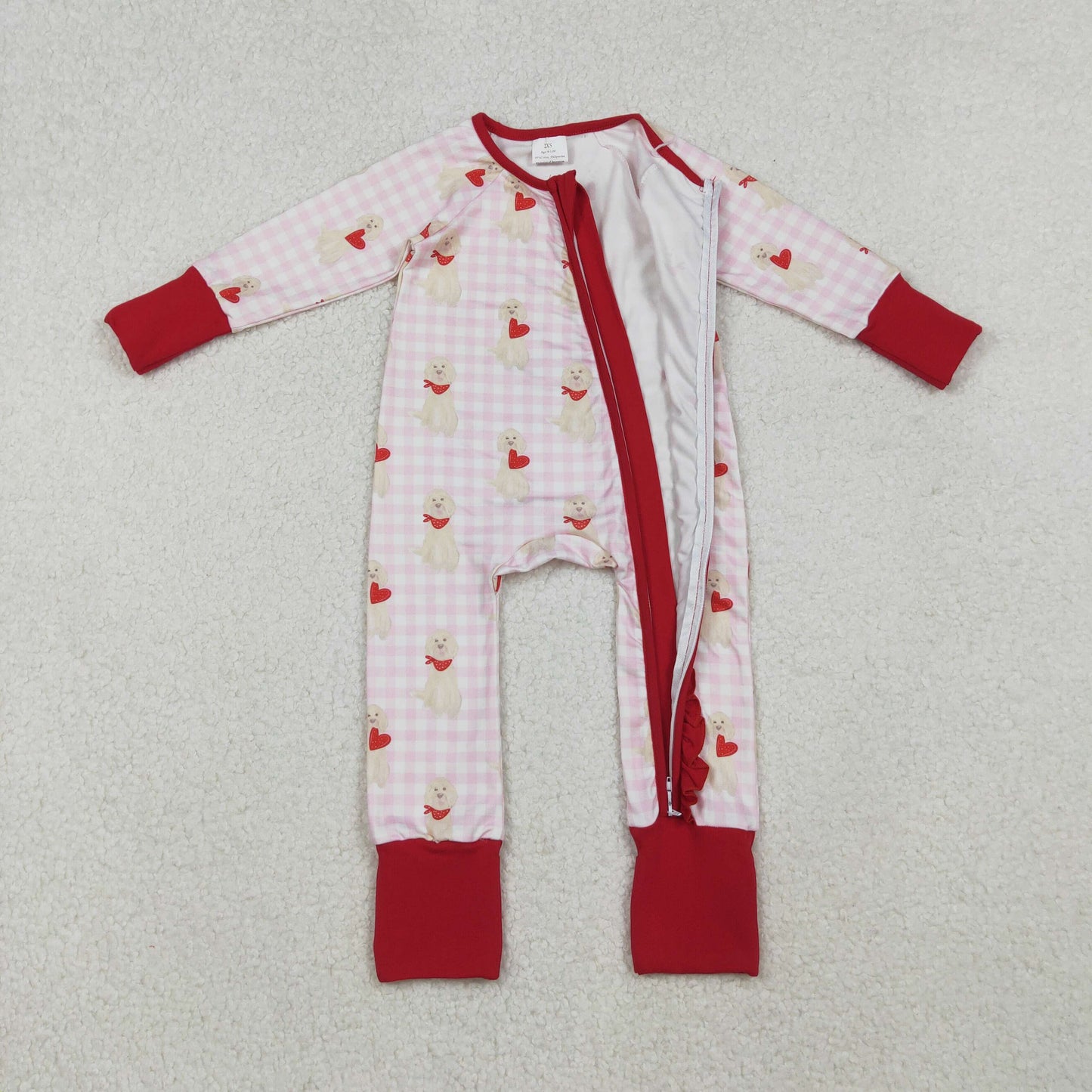 LR2681 Christmas dog girl summer romper 202510 RTS