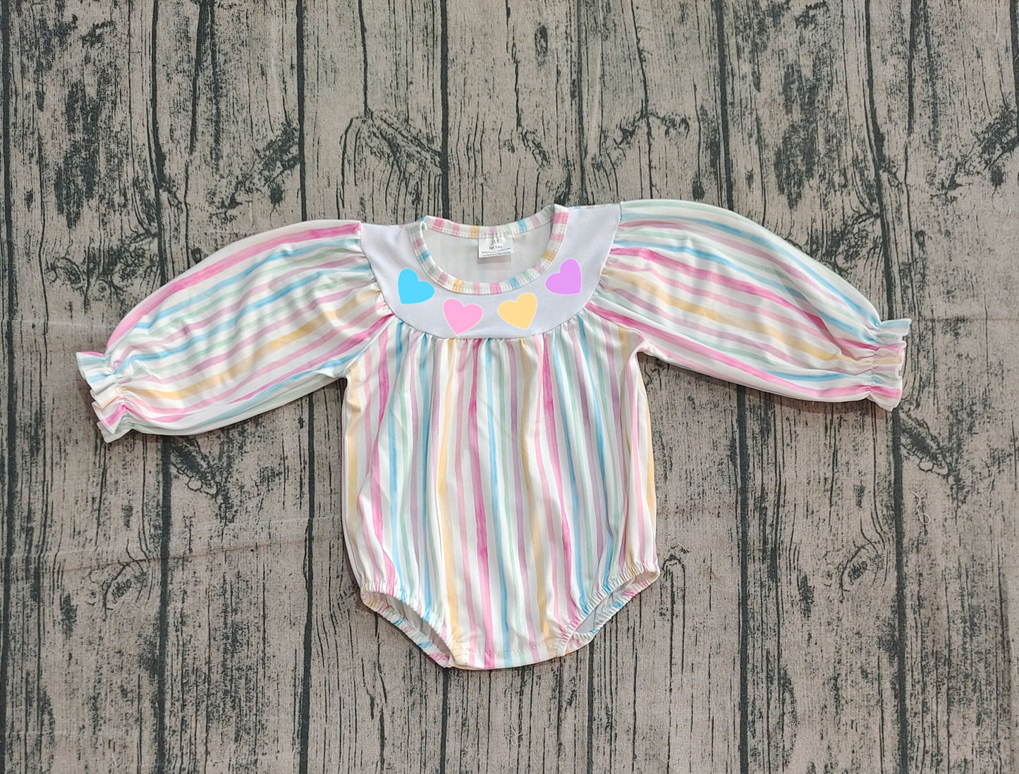 LR2695 embroidery love girl romper 202509 preorder