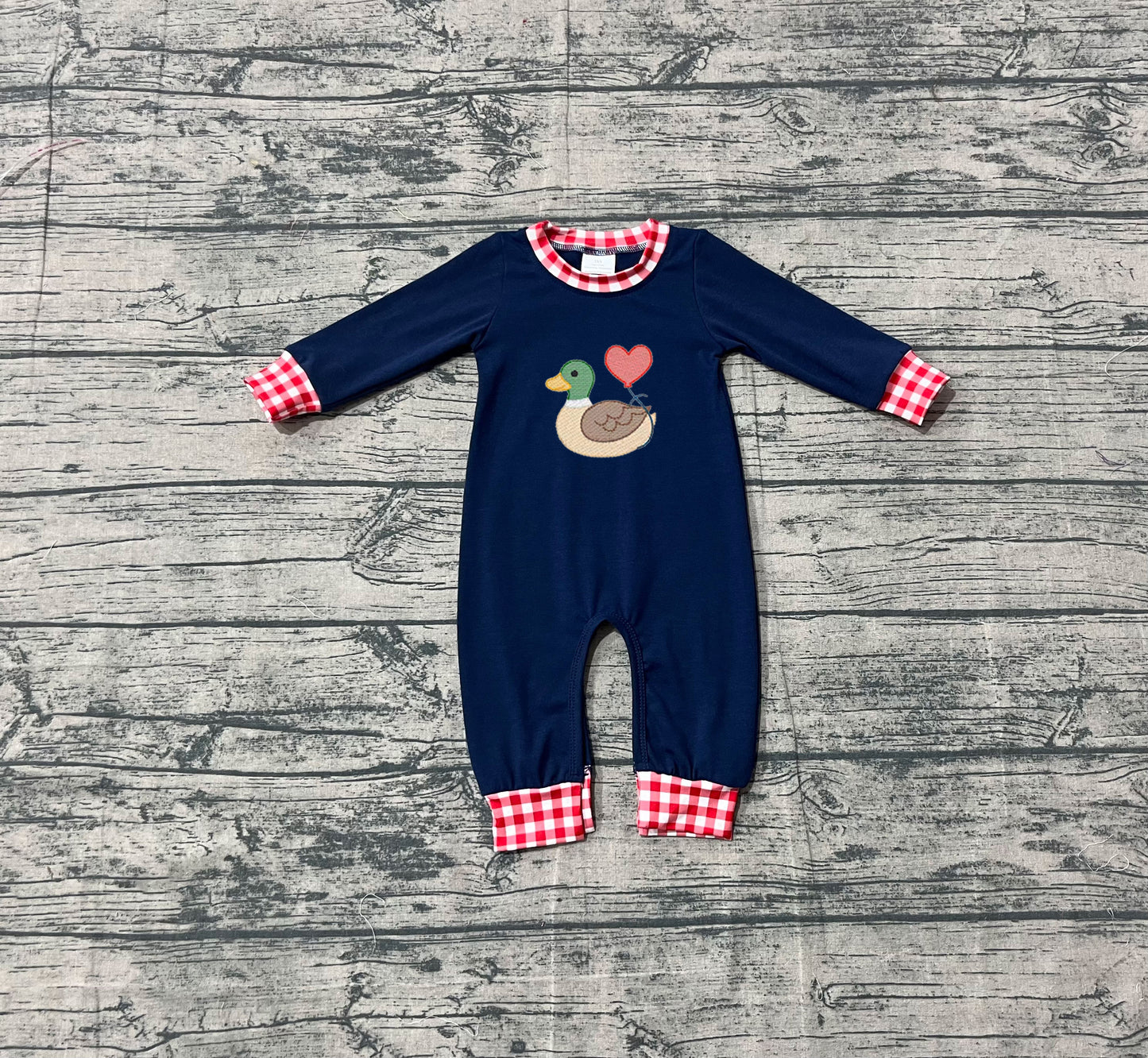 LR2721 duck love Embroidery love bow girl summer romper 202509 preorder