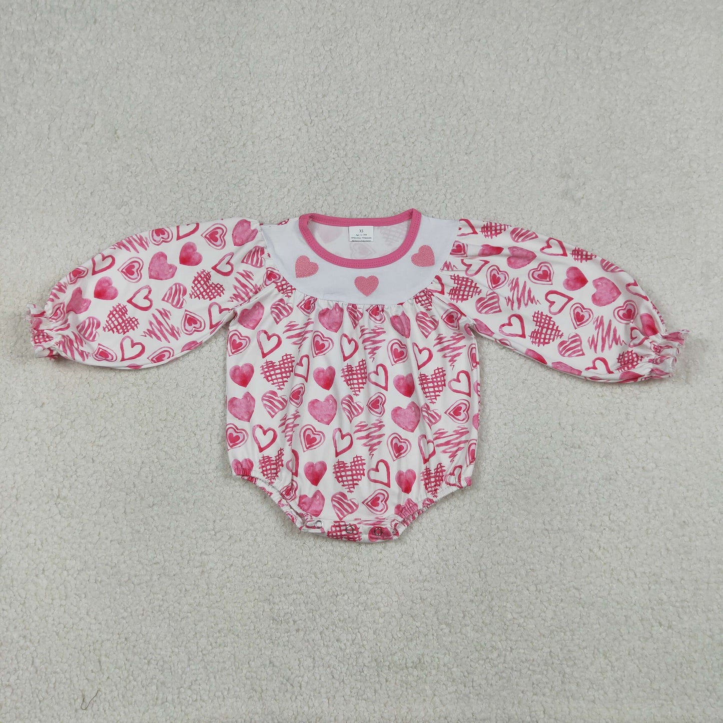 LR2767 embroidery valentine's Day girl summer romper 202512 RTS