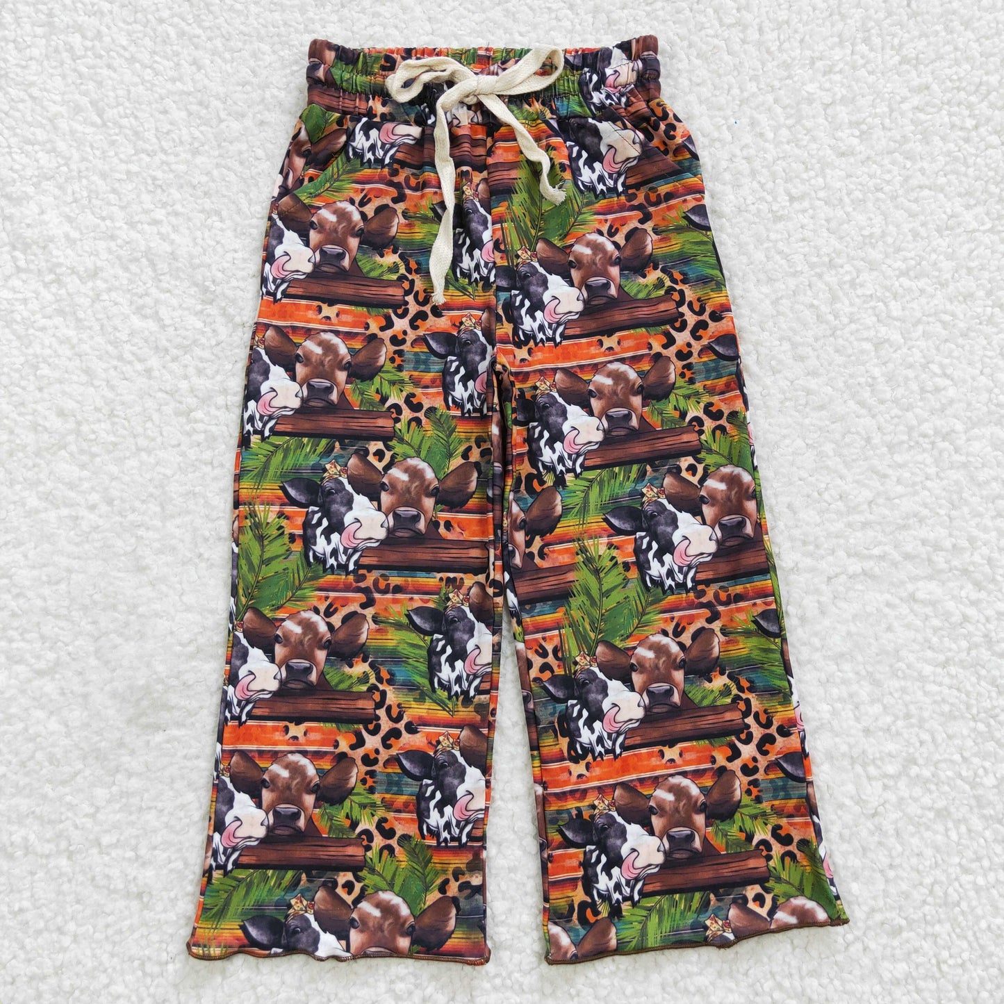 P0141 western flowers girl long pants 20230530