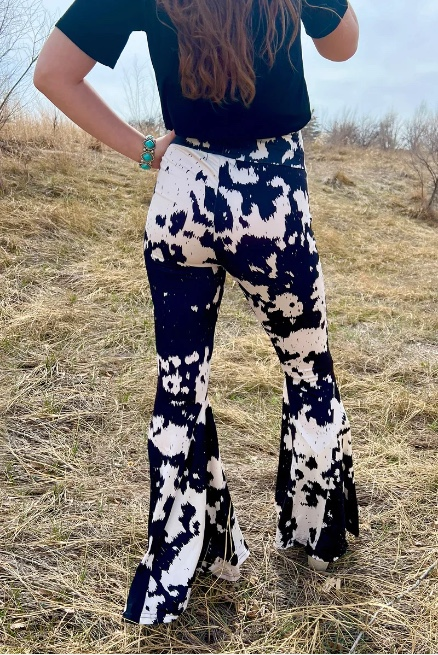 P0208 adult women long pants bell bottom cow silk milk 20230624 preorder