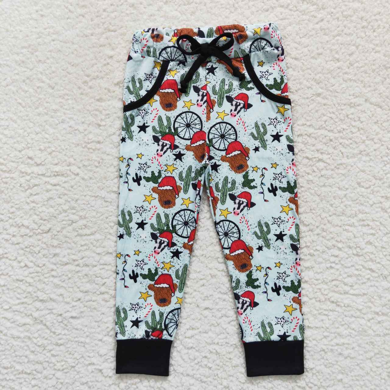 P0212 girl pink cotton long pants 20230926 RTS