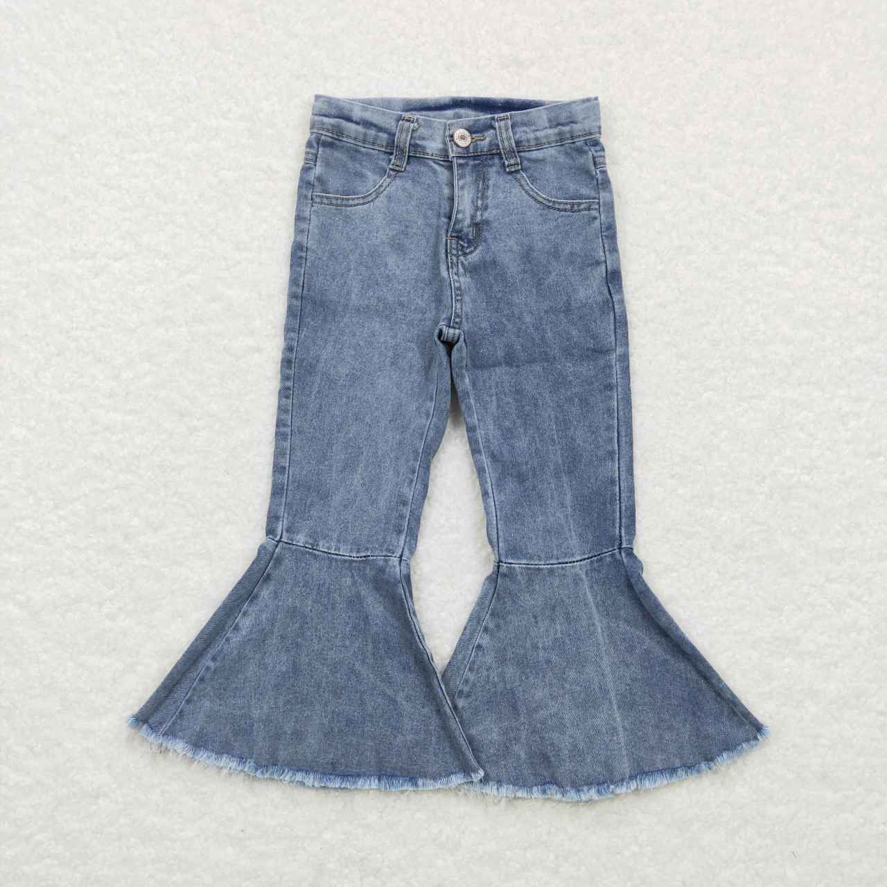 P0325 western bell blue jeans kids girl denim jeans bell pants RTS Free shipping order $100+