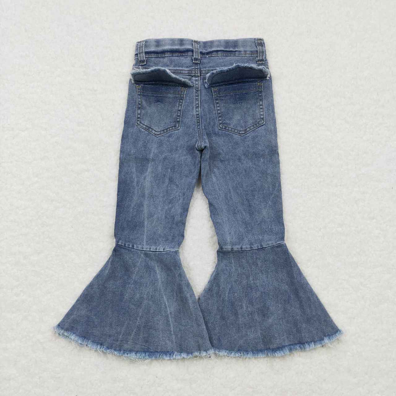 P0325 western bell blue jeans kids girl denim jeans bell pants RTS Free shipping order $100+