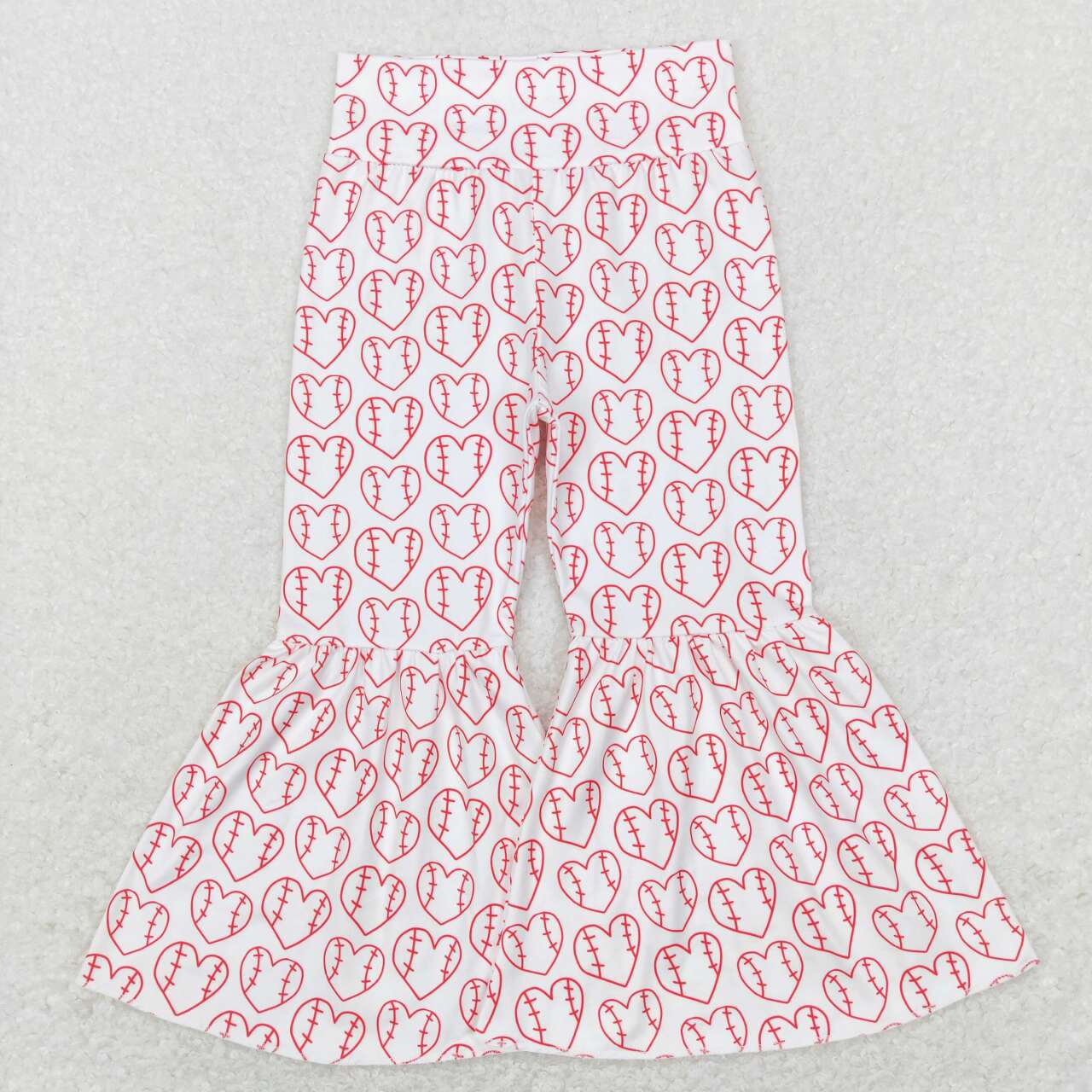 P0404 western love valentine girl bell bottom pants 202312 RTS