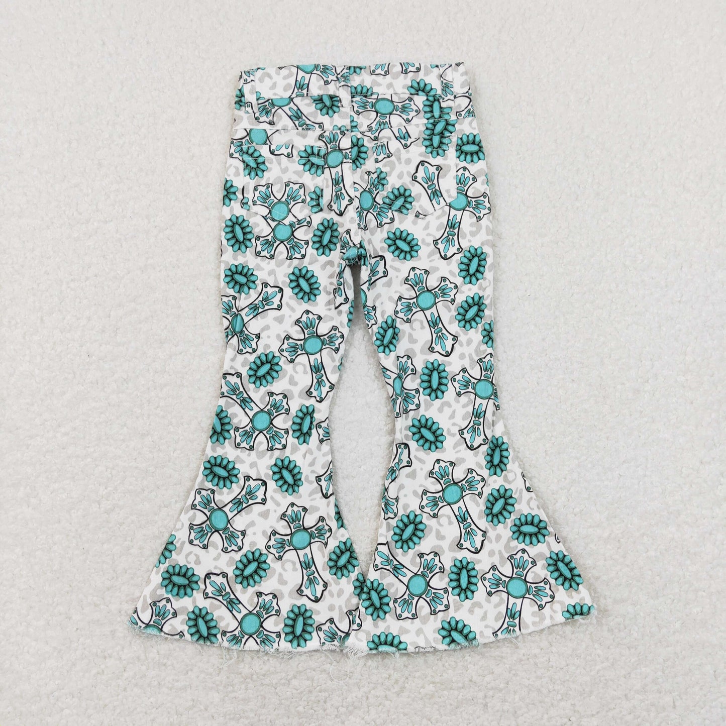 P0414 Gem cross Easter western girl bell jeans RTS Free shipping order $100+