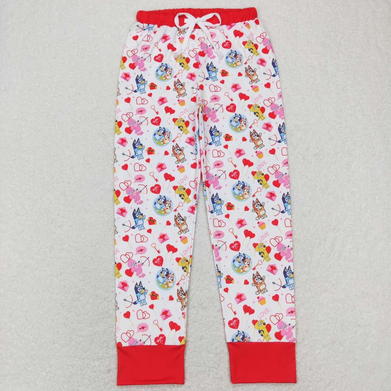 P0418 mama adult love valentine bluey dog women long pajamas pants 202401 RTS