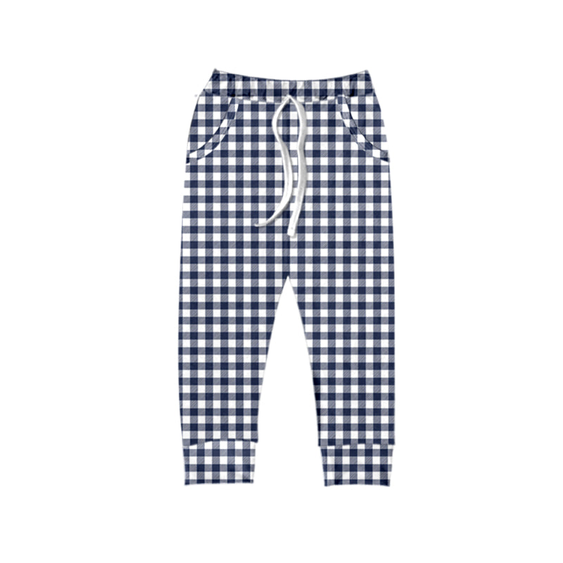 P0439 preorder plaid kids Jogger long pants 202402