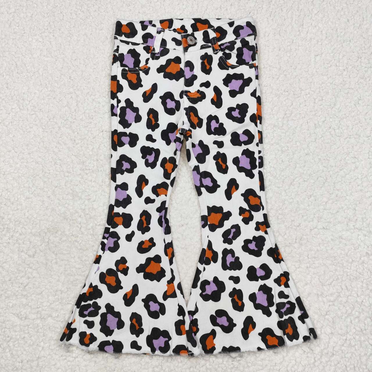 P0470 jeans leopard kids bell long pants RTS Free shipping order $100+