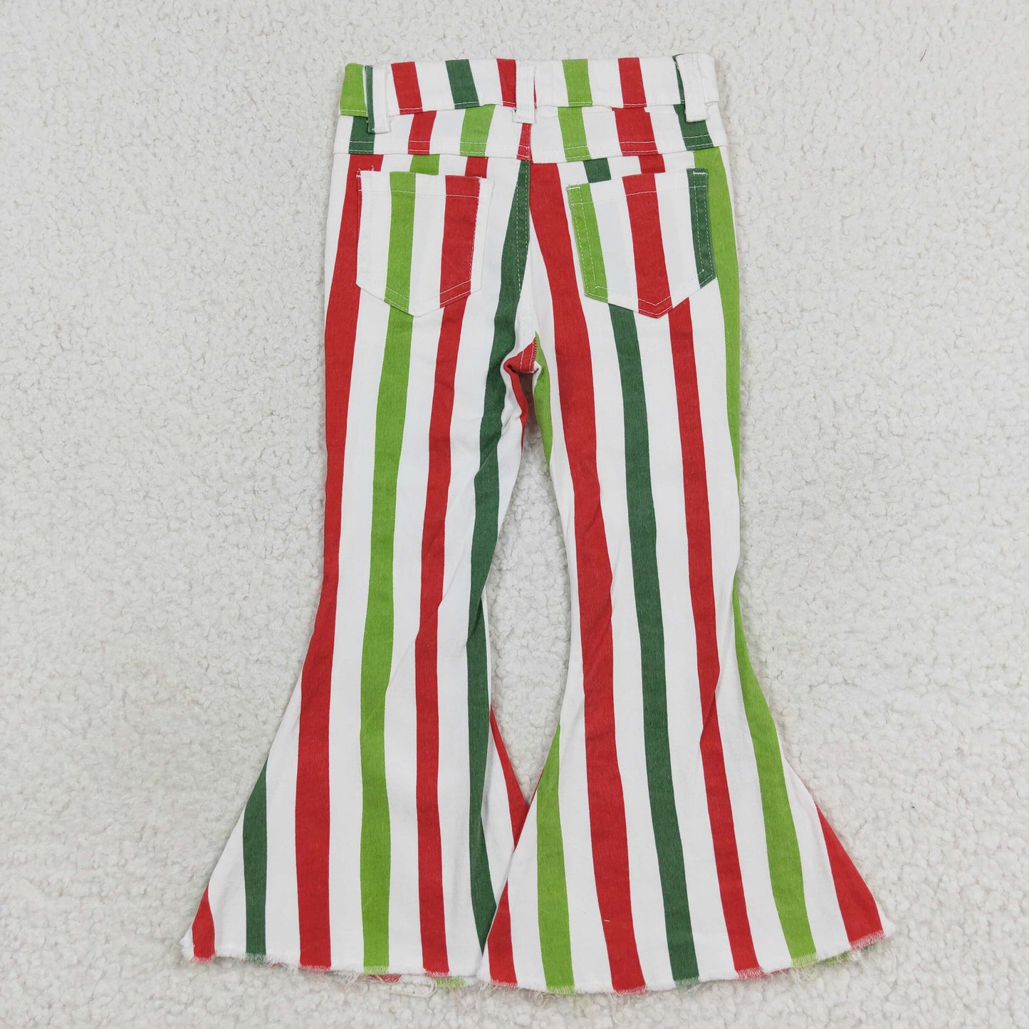 P0484 stripe Christmas western denim jeans pants 202406 RTS