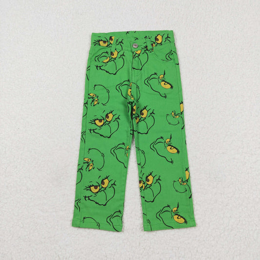 P0485 Christmas grinch western denim jeans pants RTS Free shipping order $100+